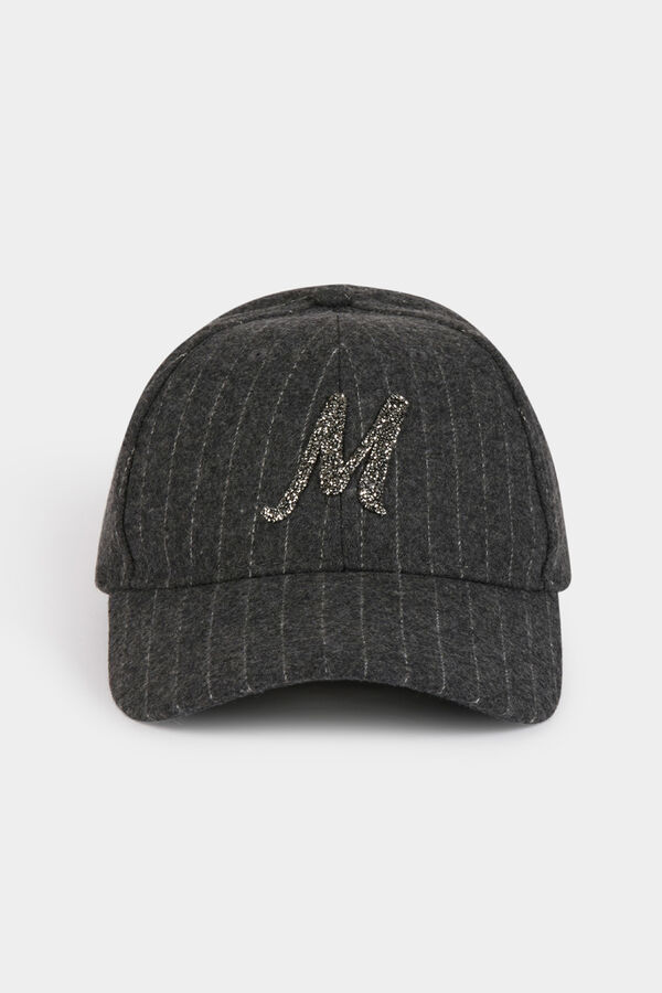 Morgan Boné riscas com M e strass Cinzento