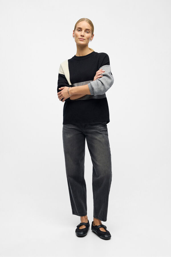 Object Camisola de malha estampado Preto