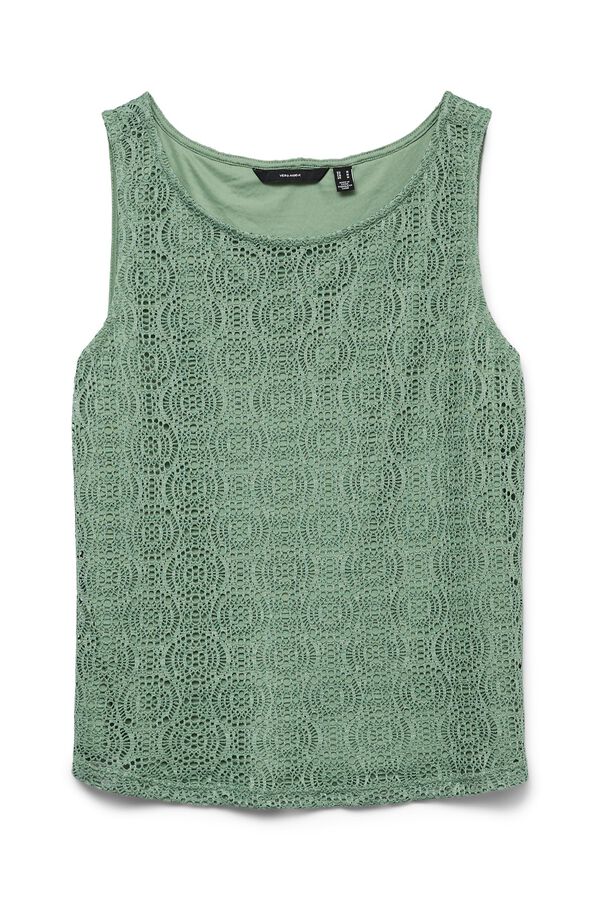 Vero Moda Top de crochet sem mangas Verde