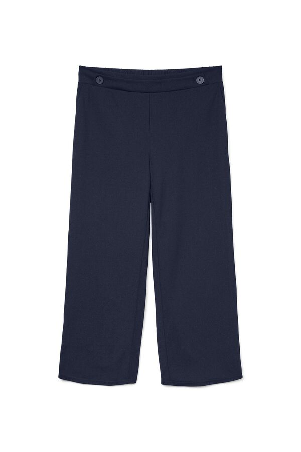Vero Moda Curve Cal&ccedil;a fluida de perna larga Azul