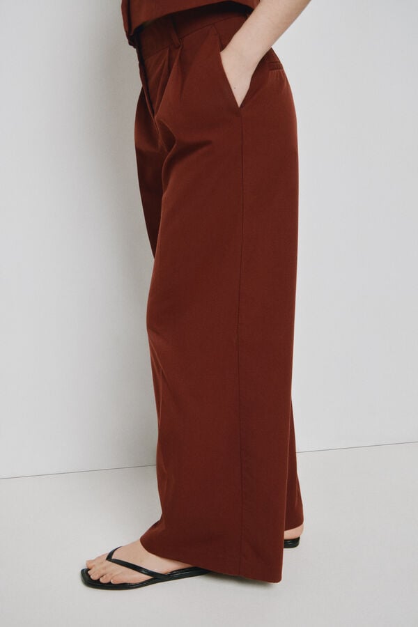 Vero Moda Tailored long trousers Brown