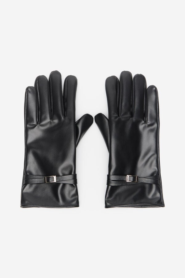 Cortefiel buckle glove Black
