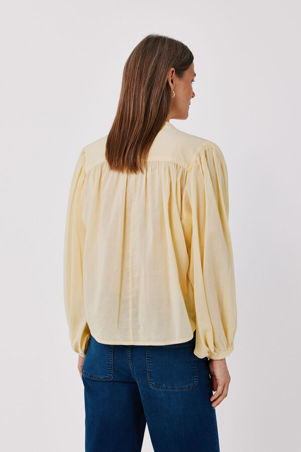 Cortefiel Cotton shirt Yellow