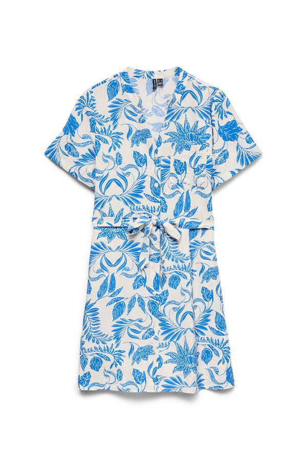 Vero Moda Vestido estampado com cinto Azul