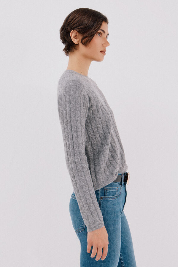 Cortefiel Jersey suave ochos Gris