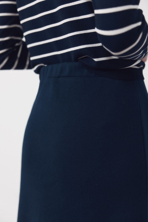 Cortefiel Jersey-knit -up buttons Navy