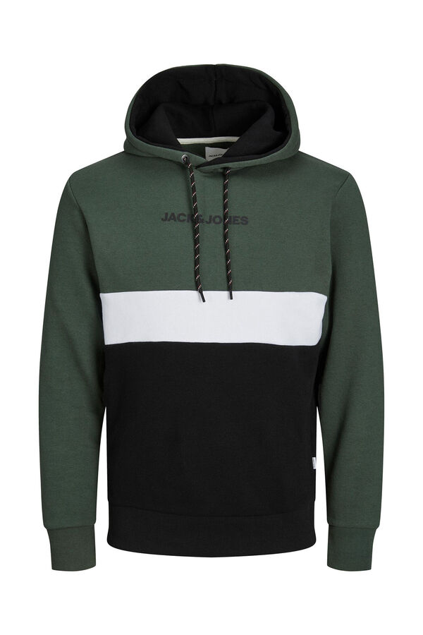 Jack & Jones Colour block hoodie Green