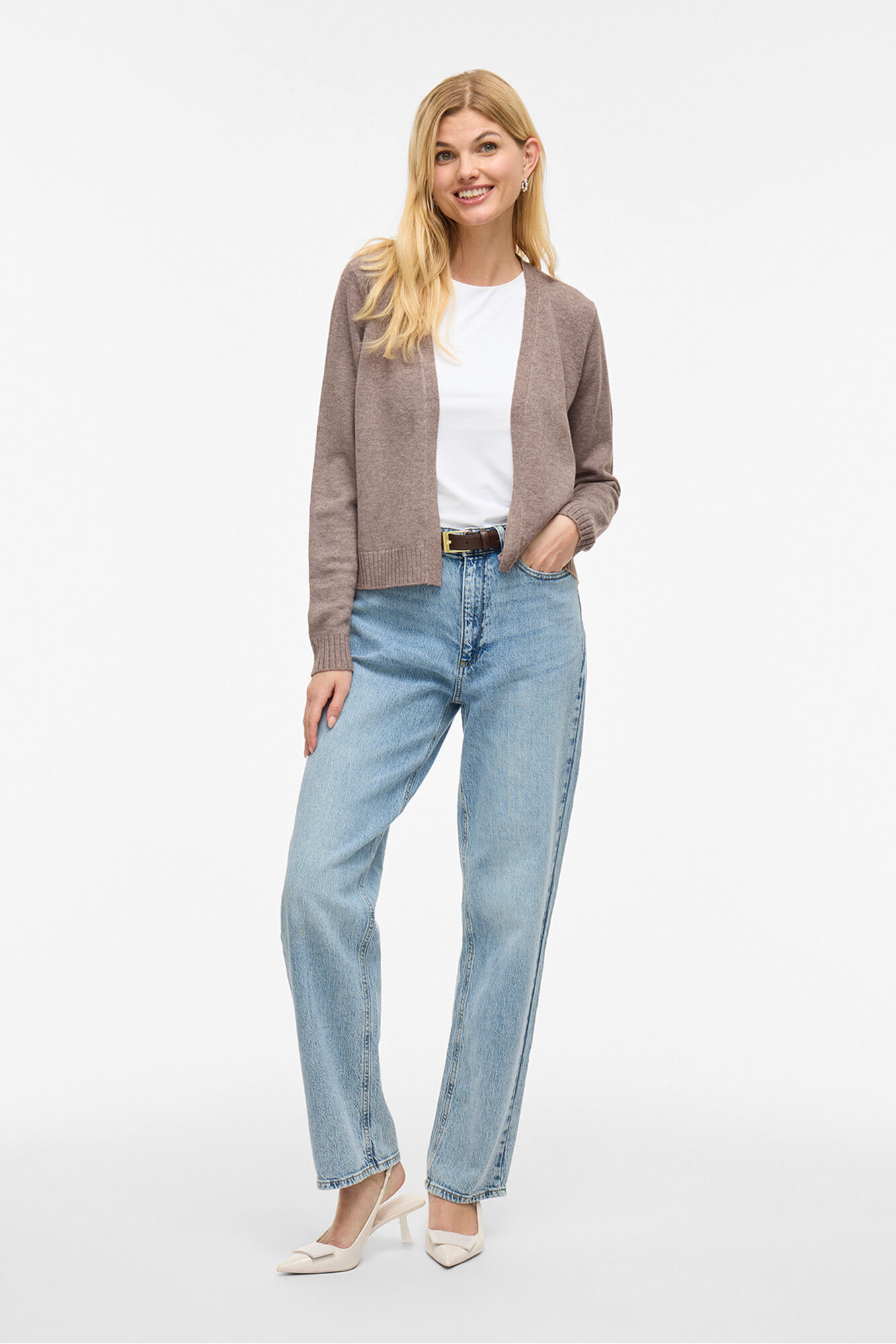 Vila C&aacute;rdigan largo de punto con viscosa