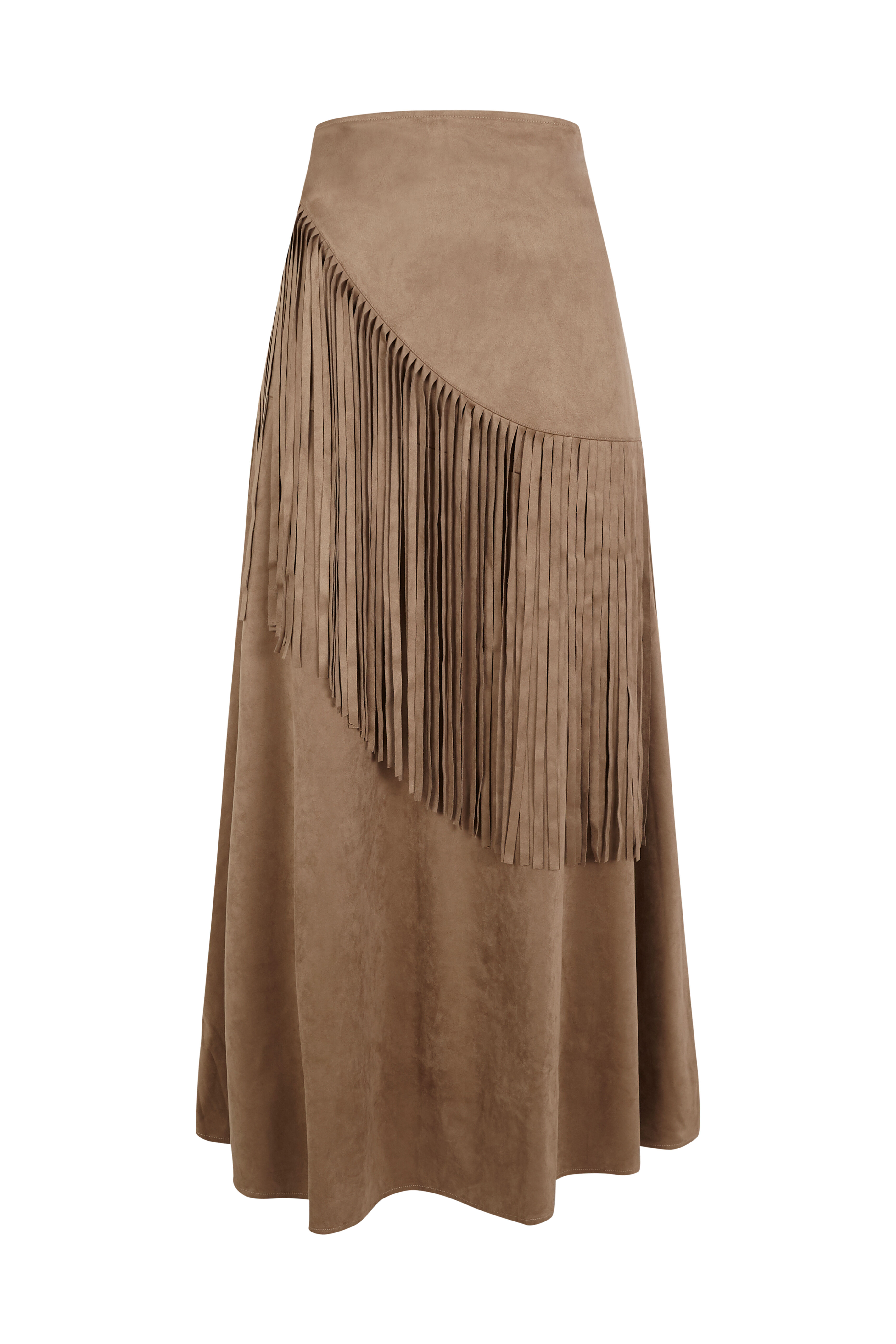 Slowlove Falda antelina con flecos