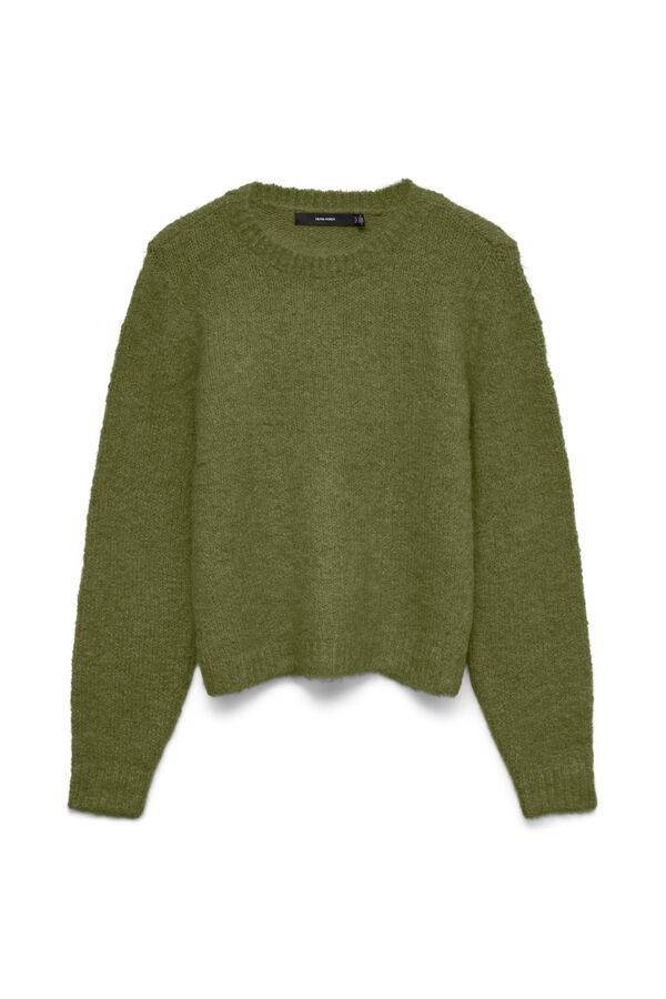 Vero Moda Fluffy knit jumper Green