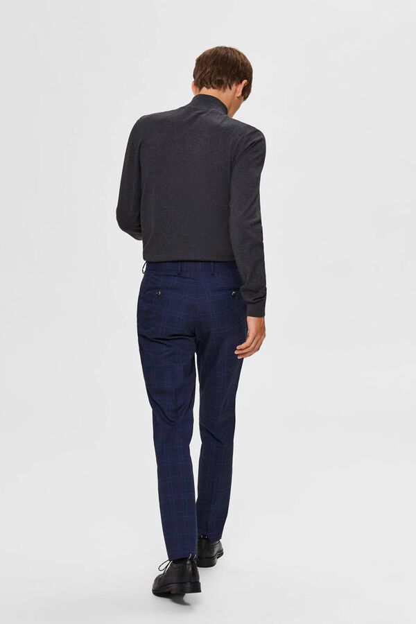 Selected Camisola de malha com meio fecho-&eacute;clair 100% algod&atilde;o Cinzento