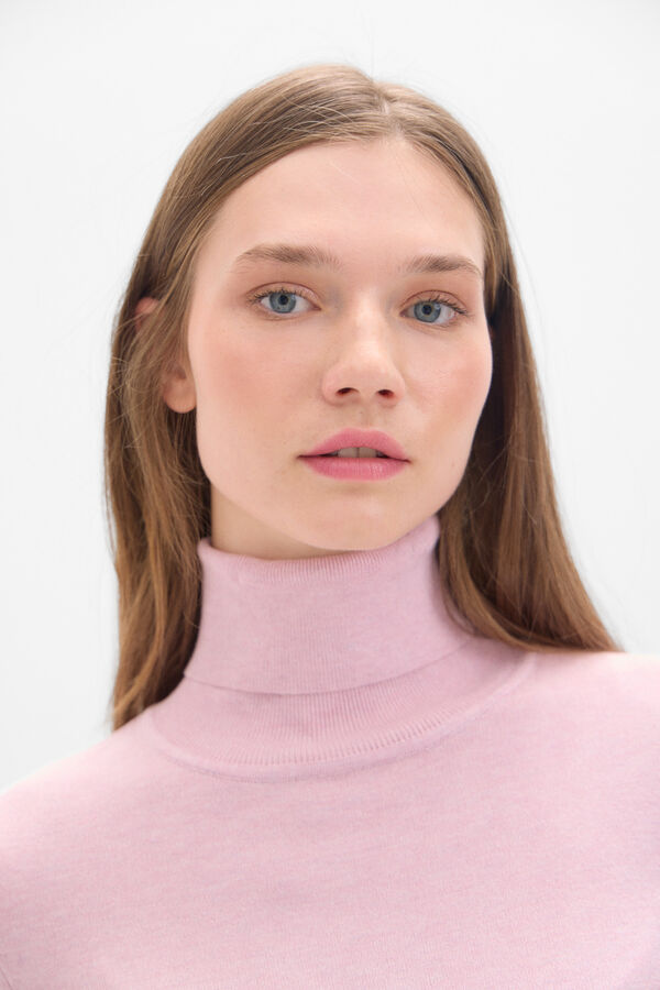 Cortefiel Polo neck jumper Lilac