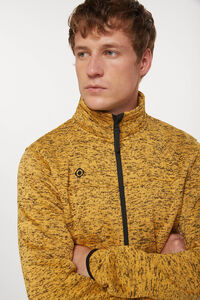Cortefiel Jersey-knit fleece jacket Yellow