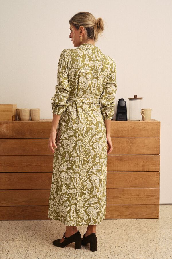 Pol&iacute;n Et Moi Olive midi dress Green