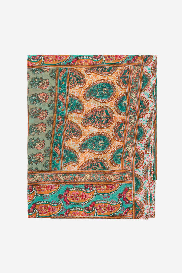 Cortefiel Pareo &eacute;tnico Estampado naranja