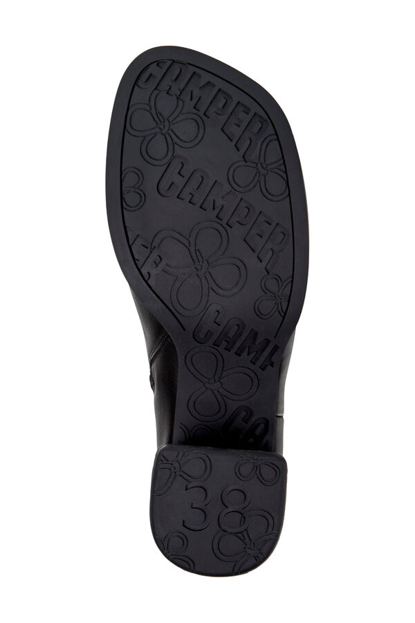 Camper Botas de cano m&eacute;dio em pele pretas para mulher Preto