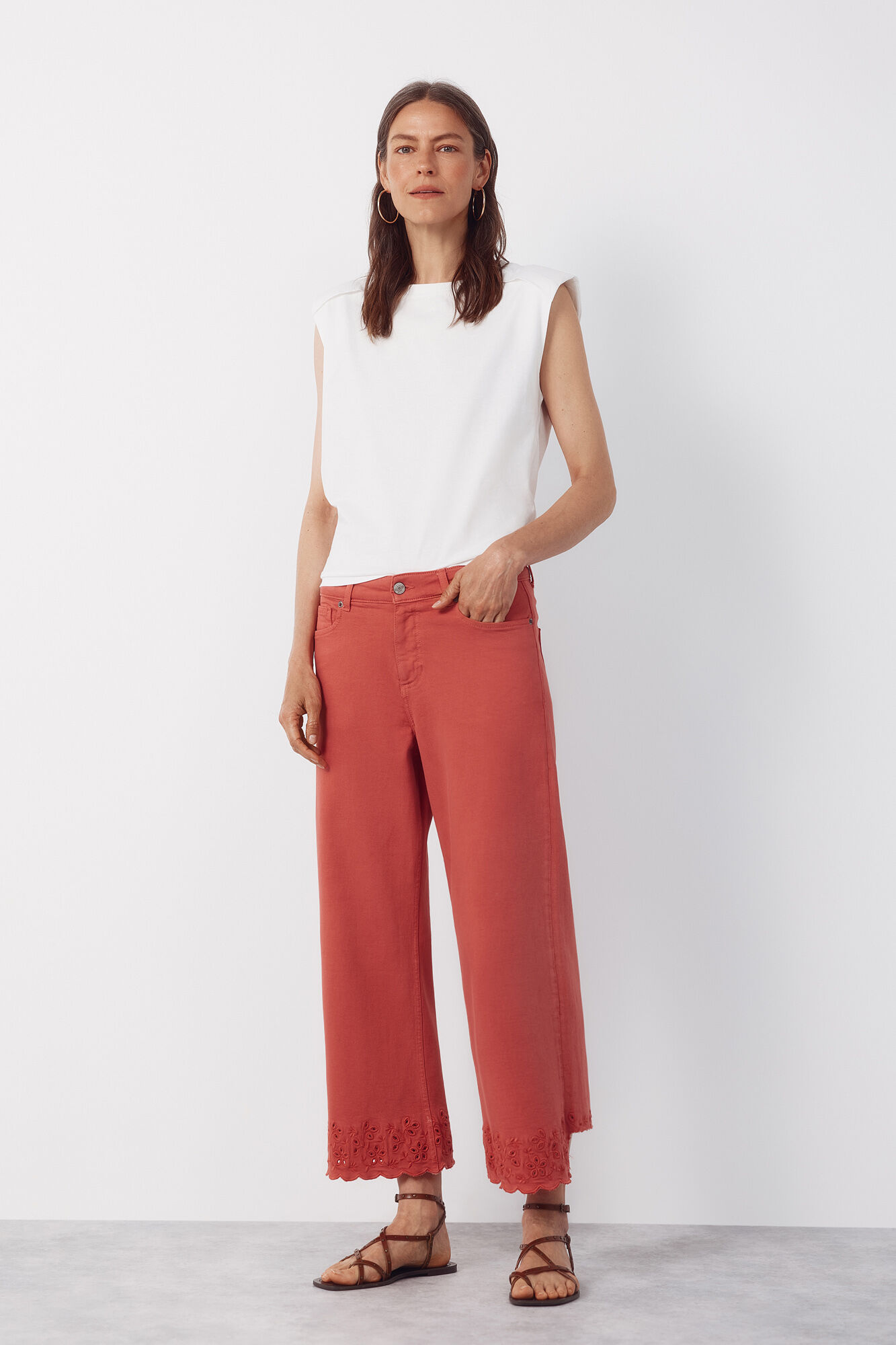 Cortefiel Linen tank top