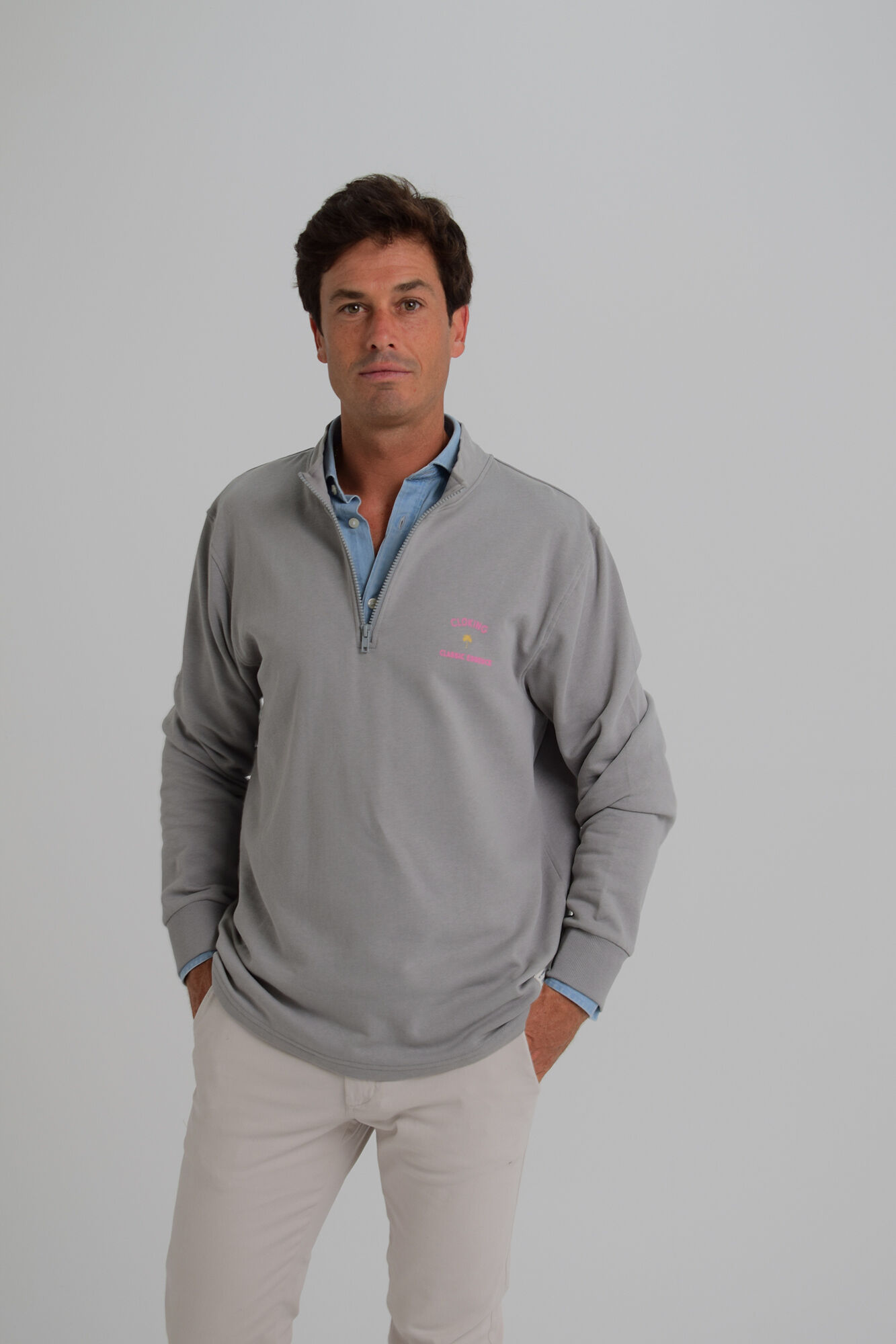 Cloking Moletom Cloking Club com fecho-&eacute;clair