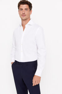 Cortefiel Easy-iron structure dress shirt White