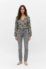 Object Blusa em tecido bordado Cinzento