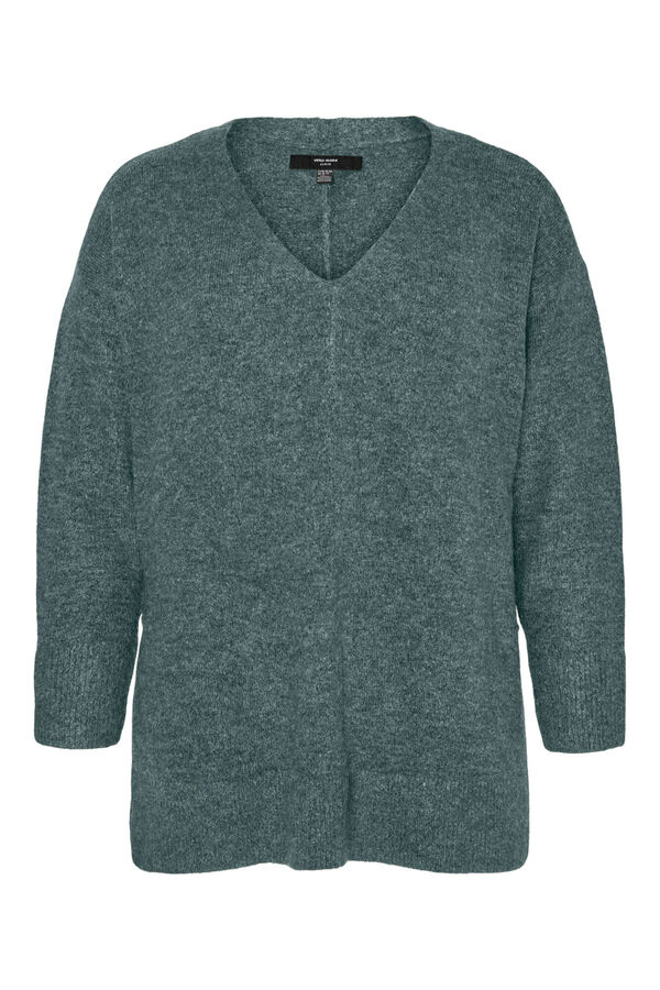 Vero Moda Curve Suéter básico com decote bico size Verde