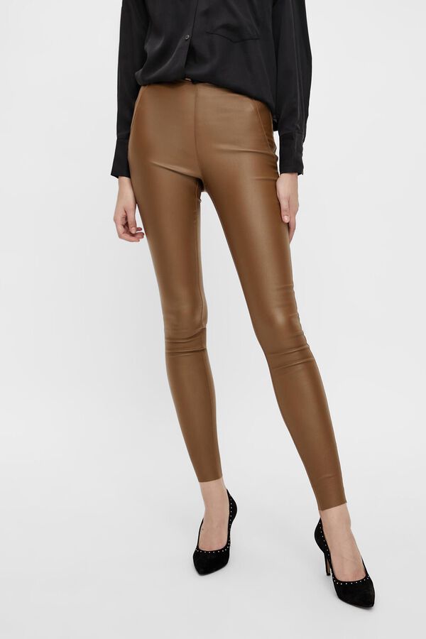 Object Waxed leggings Brown