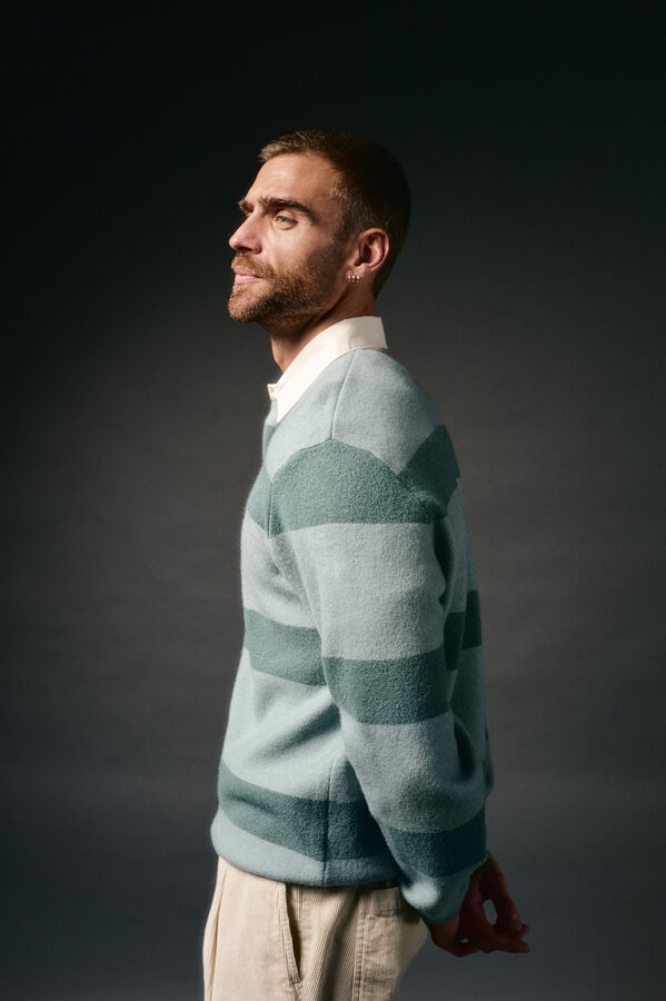 OOTO Camisola rugby gola polo Azul