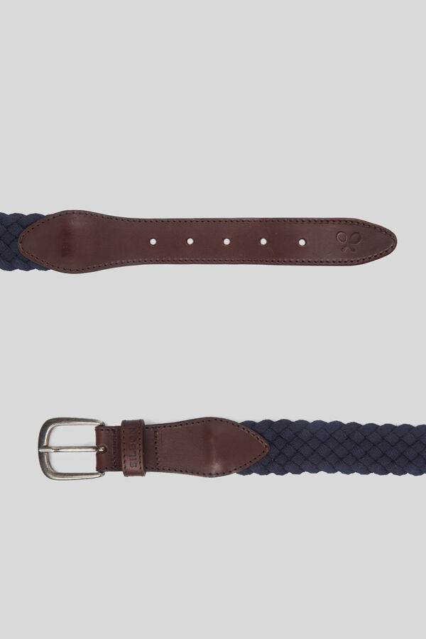 Silbon Woven belt Navy