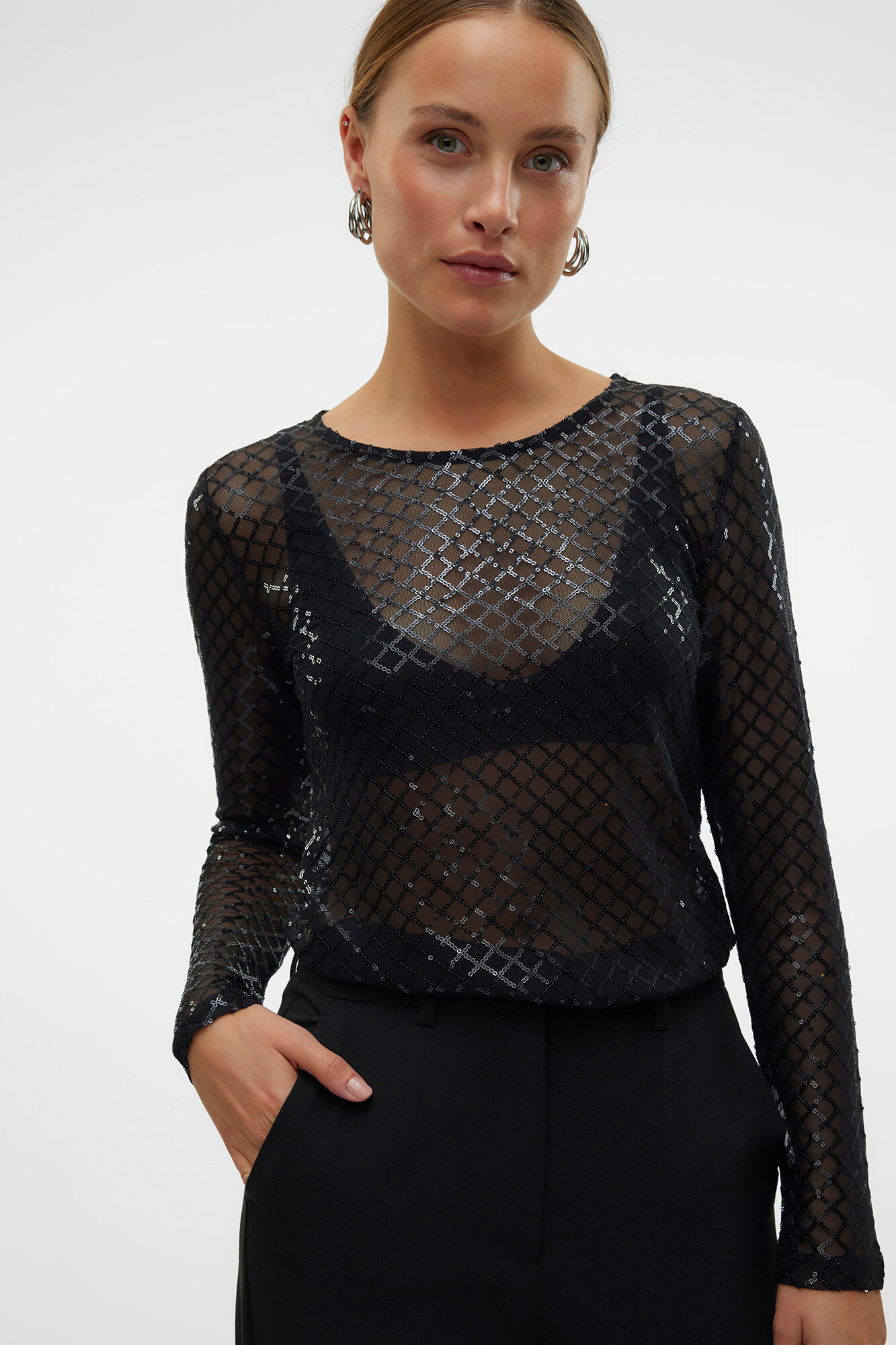 Camiseta semitransparente shop
