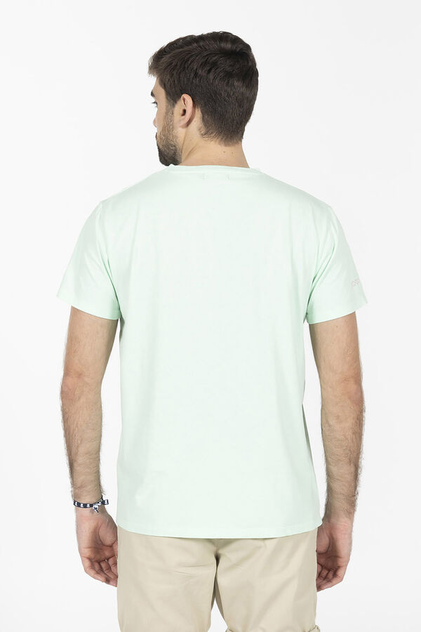 Cortefiel Wave print T-shirt Turquoise