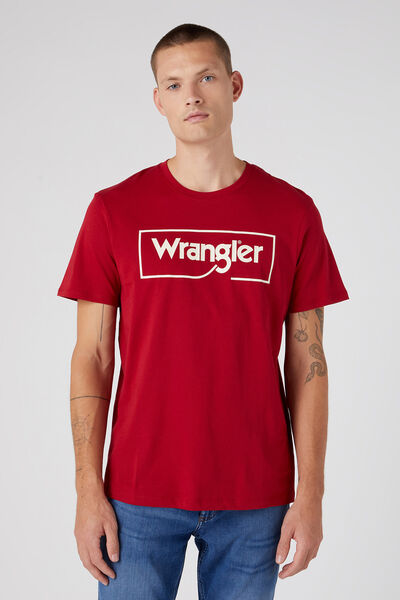 Cortefiel Regular T-shirt with logo Red