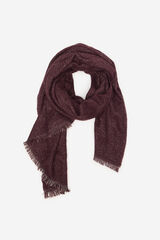 Cortefiel Lurex textured scarf Maroon