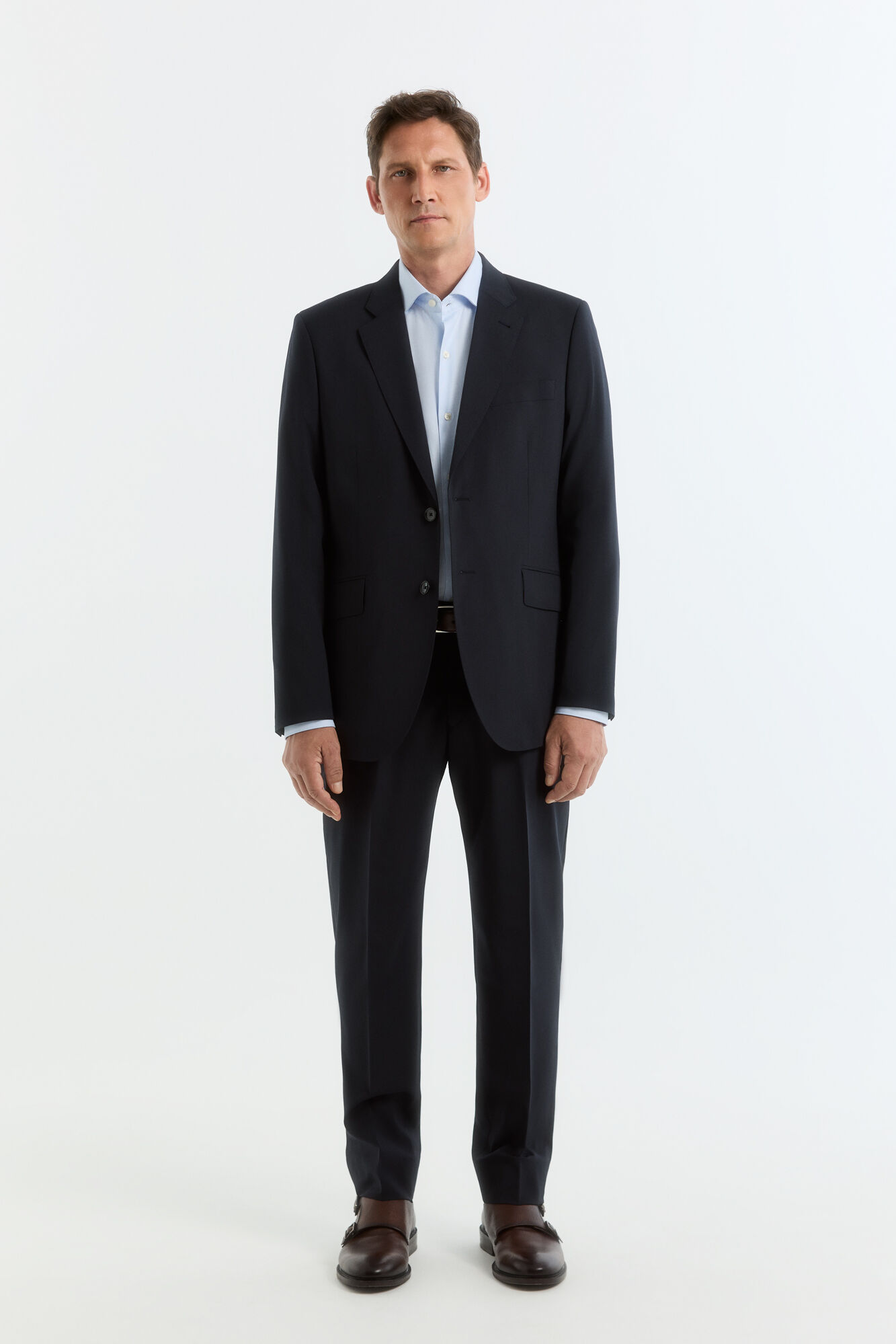 Cortefiel Cal&ccedil;a slim em tecido inteligente xadrez navy