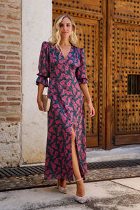 Polín Et Moi Vestido longo estampado