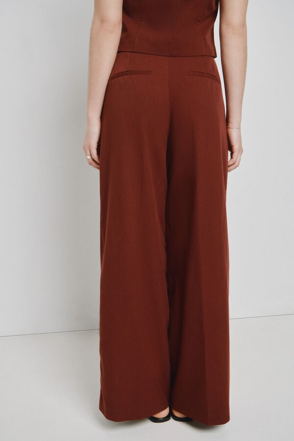 Vero Moda Tailored long trousers Brown