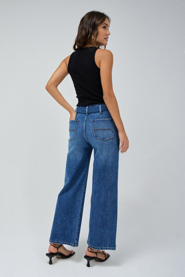 Cortefiel True jeans with wide belt Blue