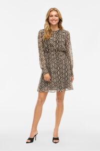 Vila Vestido corto de gasa estampado de serpiente