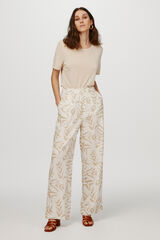 Object Pantalón de lino estampado Gris