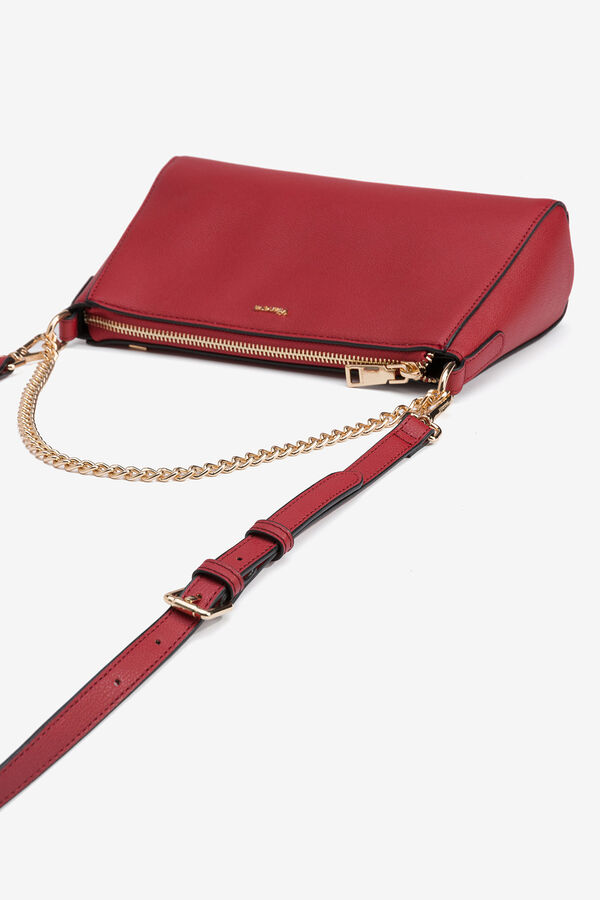 Vilanova Mala de ombro de couro sint&eacute;tico Vermelho
