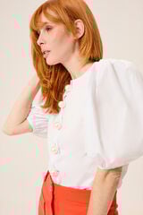 Dolores Promesas Jane Puff Sleeve Blouse White