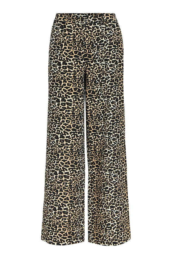 Object Pantalón animal print Beige