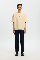 Selected T-shirt de manga curta Tostado