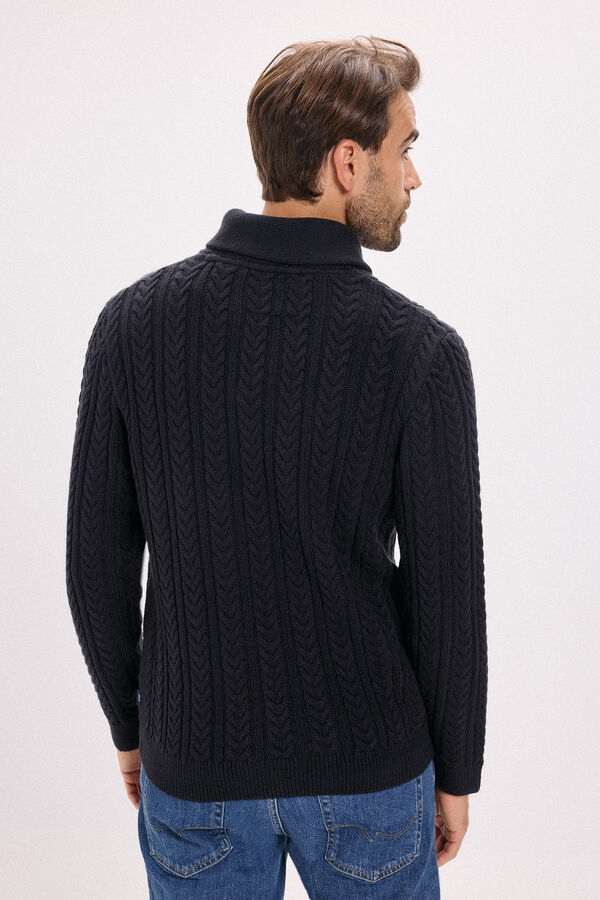 Jack & Jones Jersey de punto trenzado Azul marino