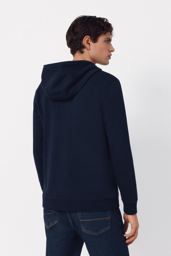 Cortefiel Sweatshirt with hood Navy