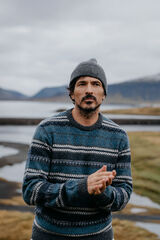 OOTO Camisola de natal gola caixa Cinzento