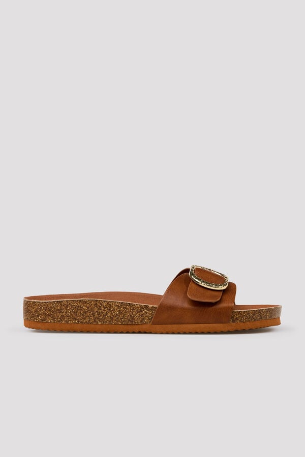 Cortefiel Bio flat sandal Brown