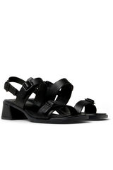 Camper Sand&aacute;lias de pele para mulher Preto