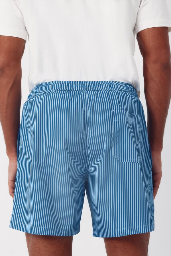 Cortefiel Striped print swimwear Navy