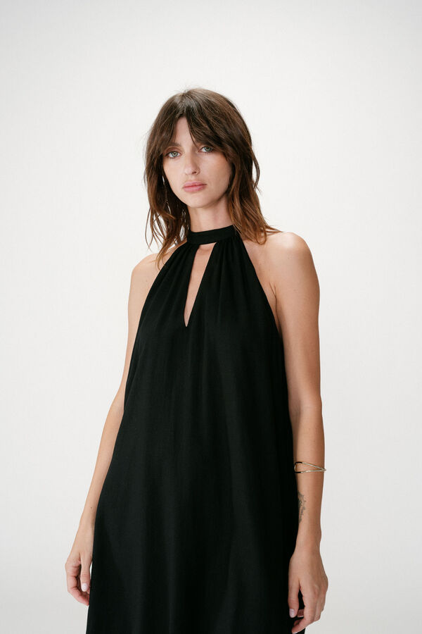 Grace & Mila Vestido curto gola halter Whola Preto