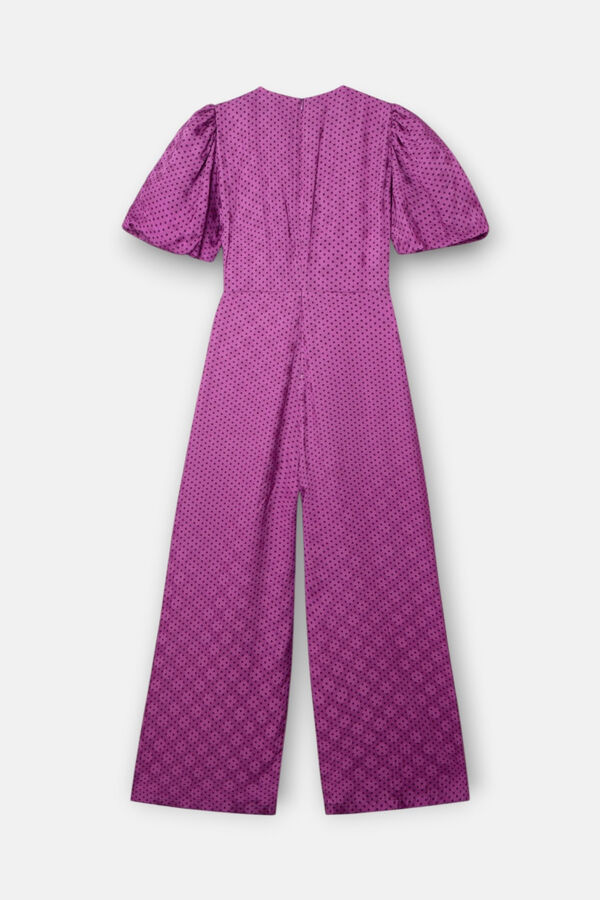 Silbon Macac&atilde;o Event Collection com n&oacute; e bolinhas Roxo